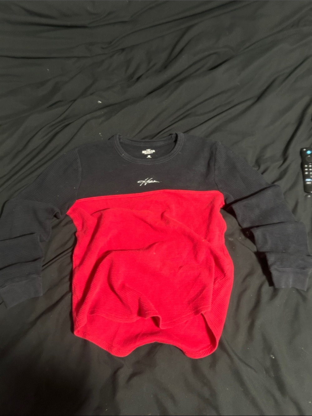 Hollister Kids Colorblock Crewneck Sweatshirt - Red & Black